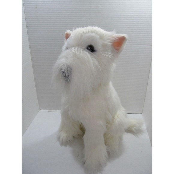 E & J CLASSICS Sitting WEST HIGHLAND TERRIER WHITE DOG 15" Realistic Westie - Picture 1 of 9